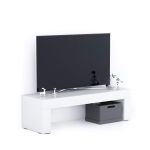 Porta Tv Evolution 120x40, Bianco Frassino